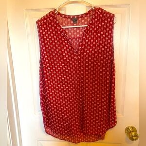 Eddie Bauer Red Sleeveless Top